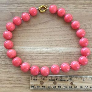 15-18mm Coral pink beads Statement necklace